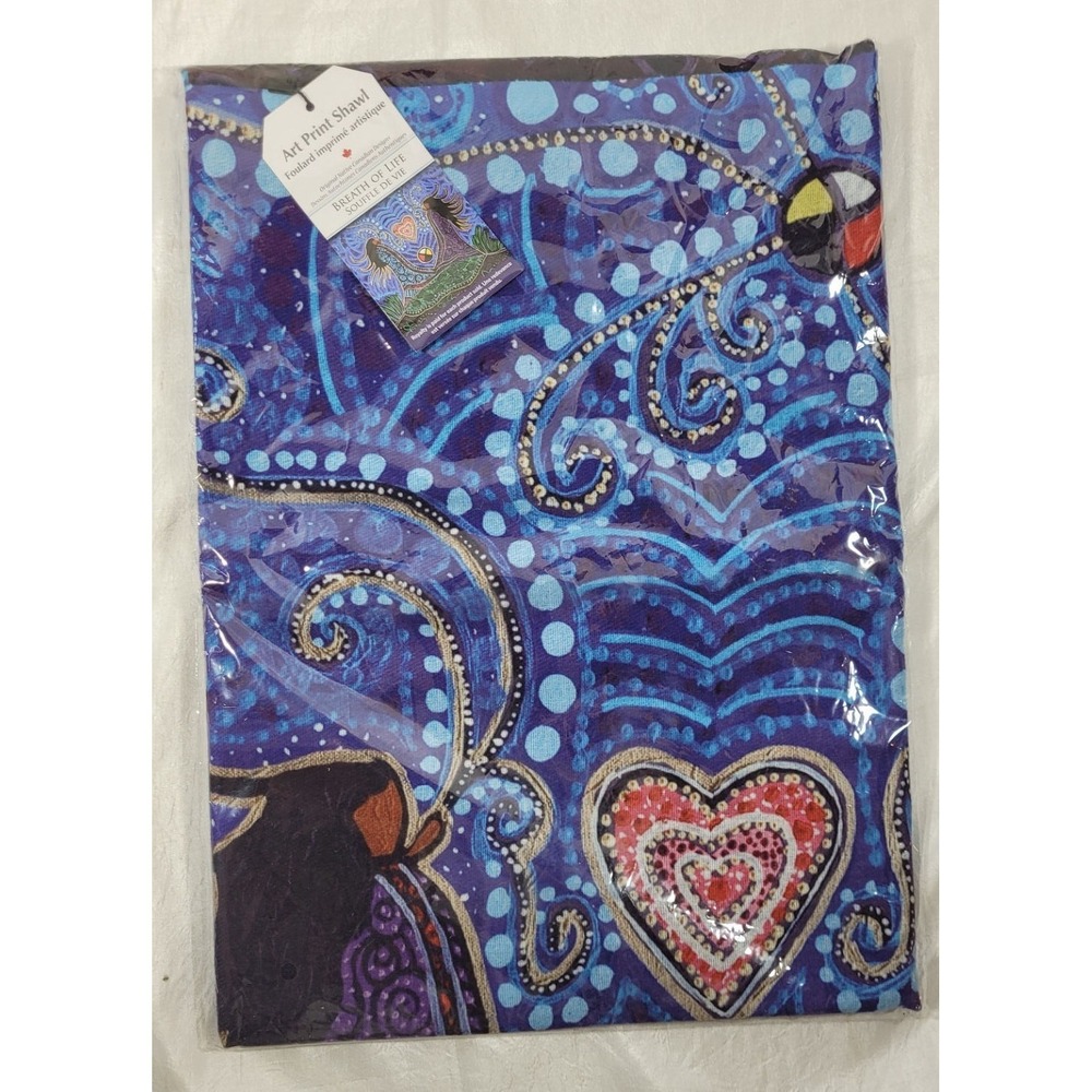 Oscardo Art Print Shawl - Breath of Life - 100% Polyester - 70" x 27"